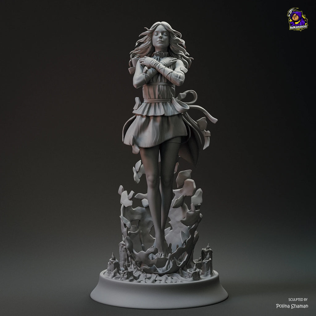 Mysterious White Traveler Statue