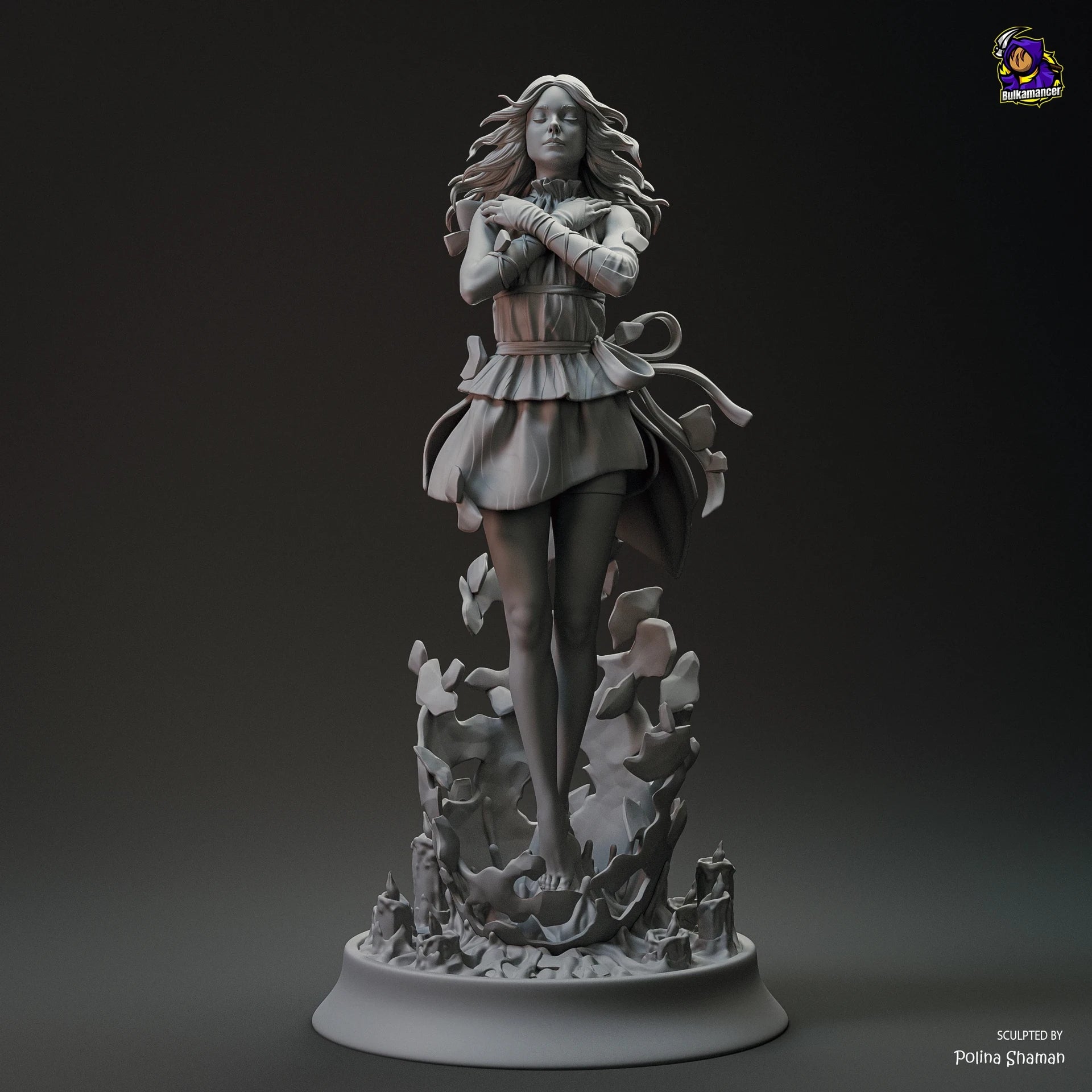 Mysterious White Traveler Statue