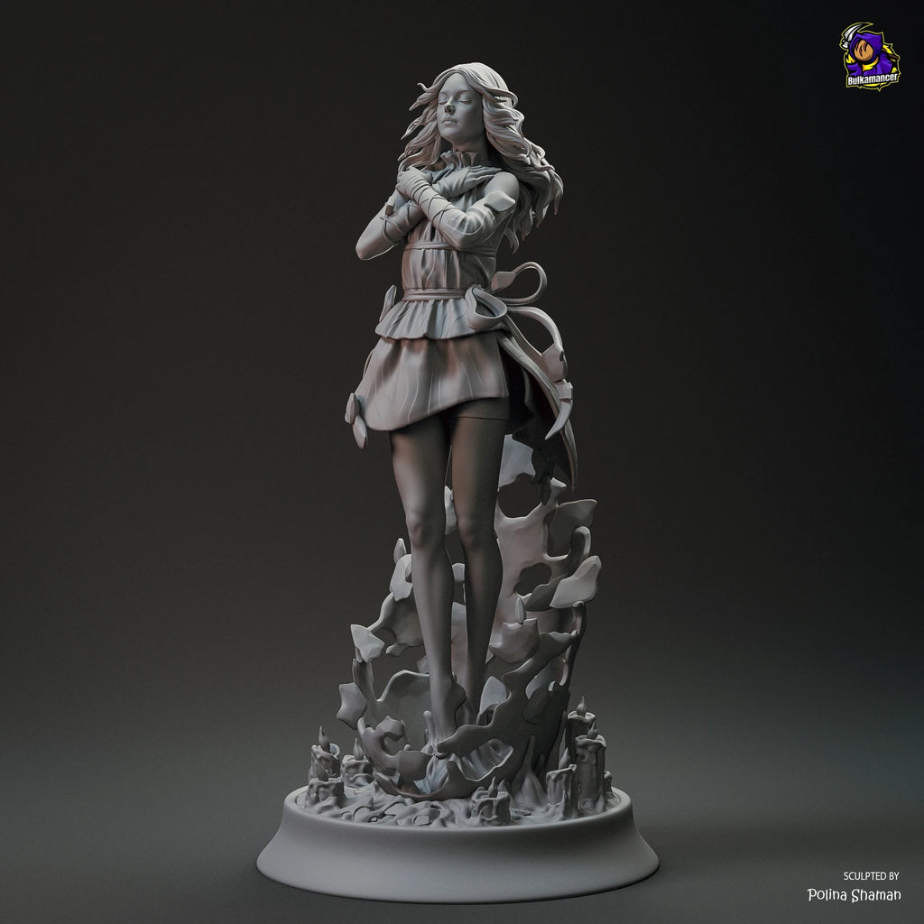 Mysterious White Traveler Statue