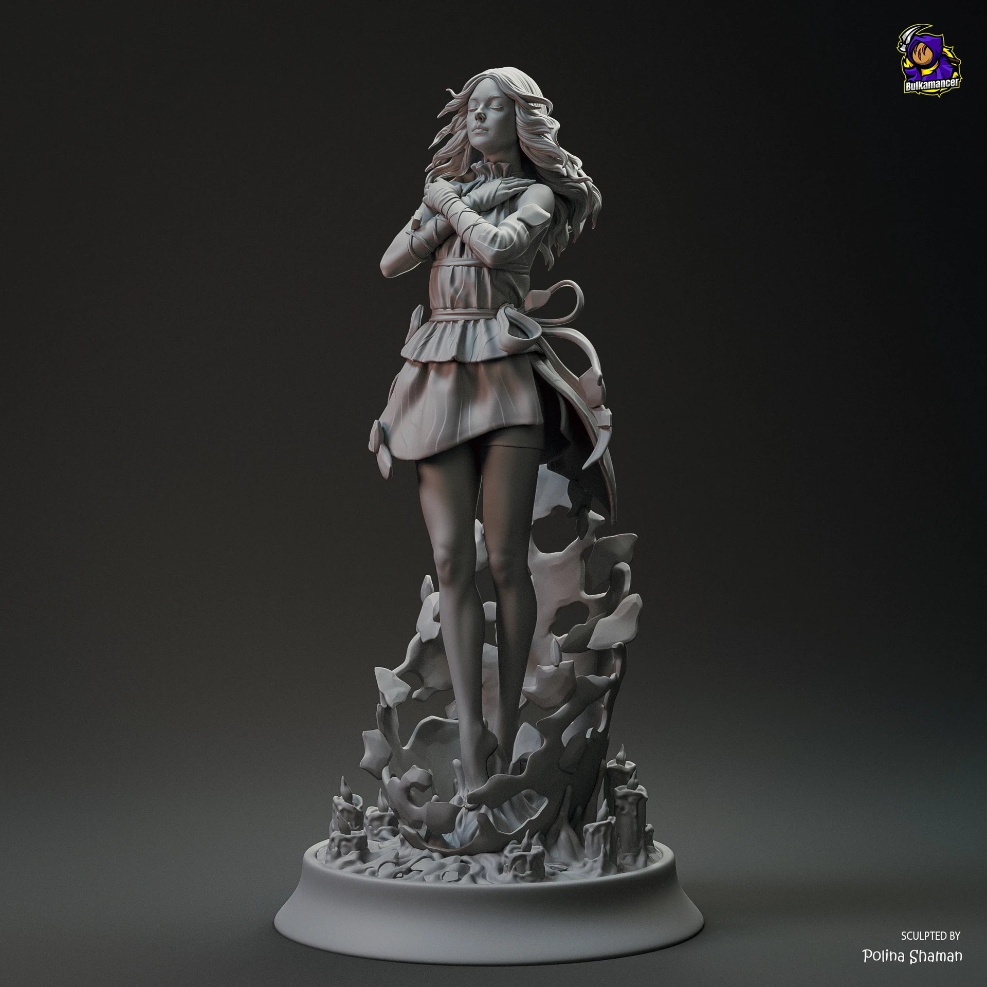 Mysterious White Traveler Statue