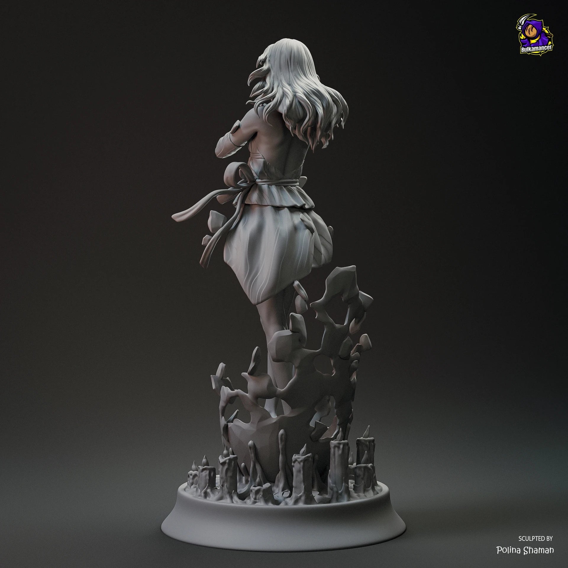 Mysterious White Traveler Statue