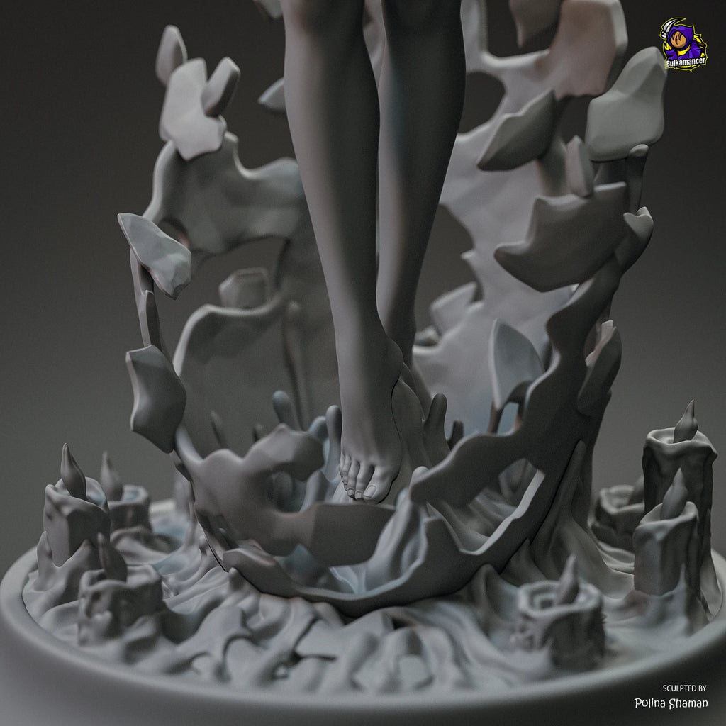 Mysterious White Traveler Statue