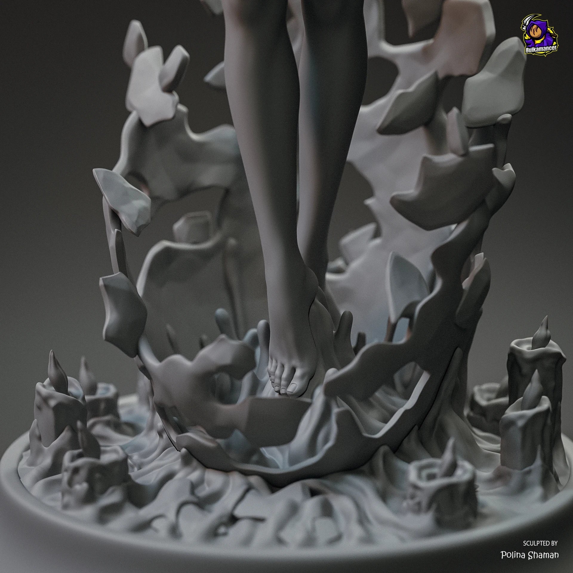 Mysterious White Traveler Statue