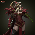The Scarlet Blade Statue