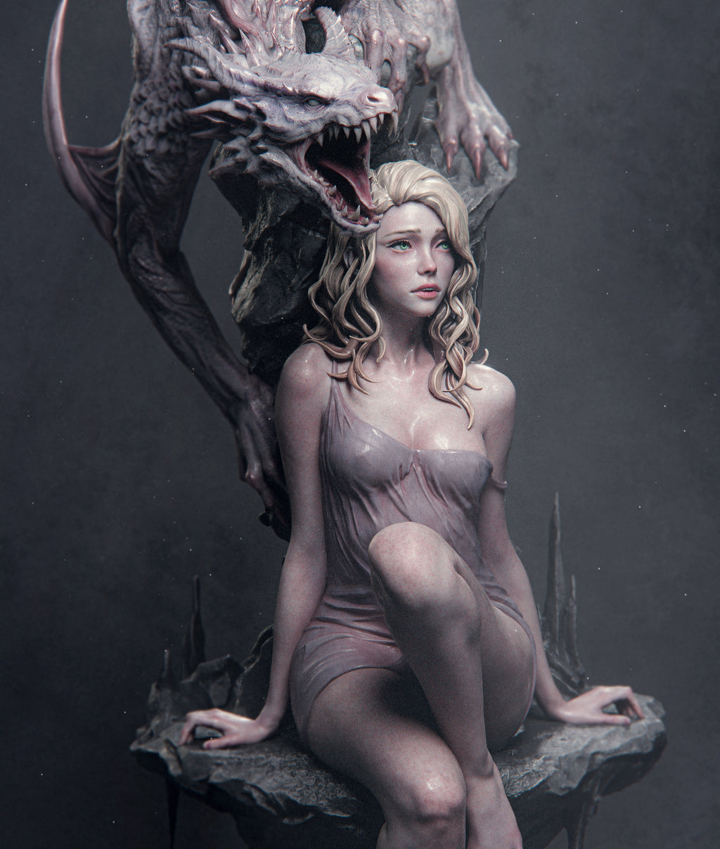 Dragon Queen Fantasy Statue