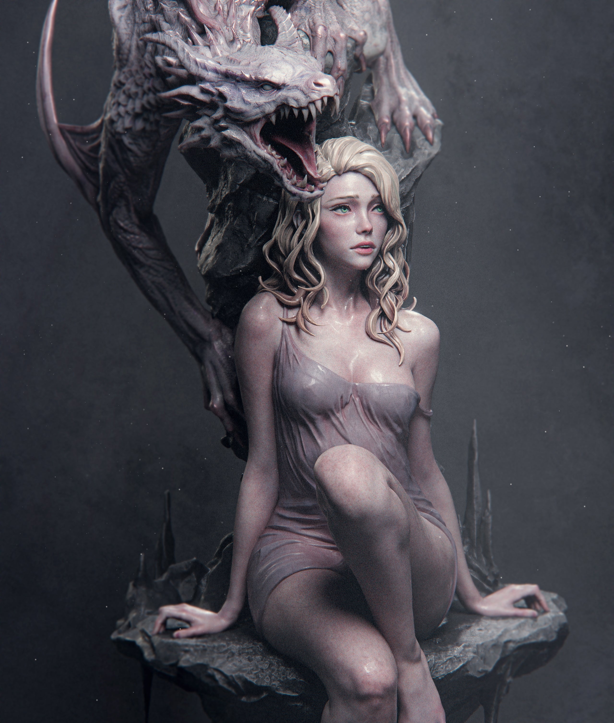 Dragon Queen Fantasy Statue