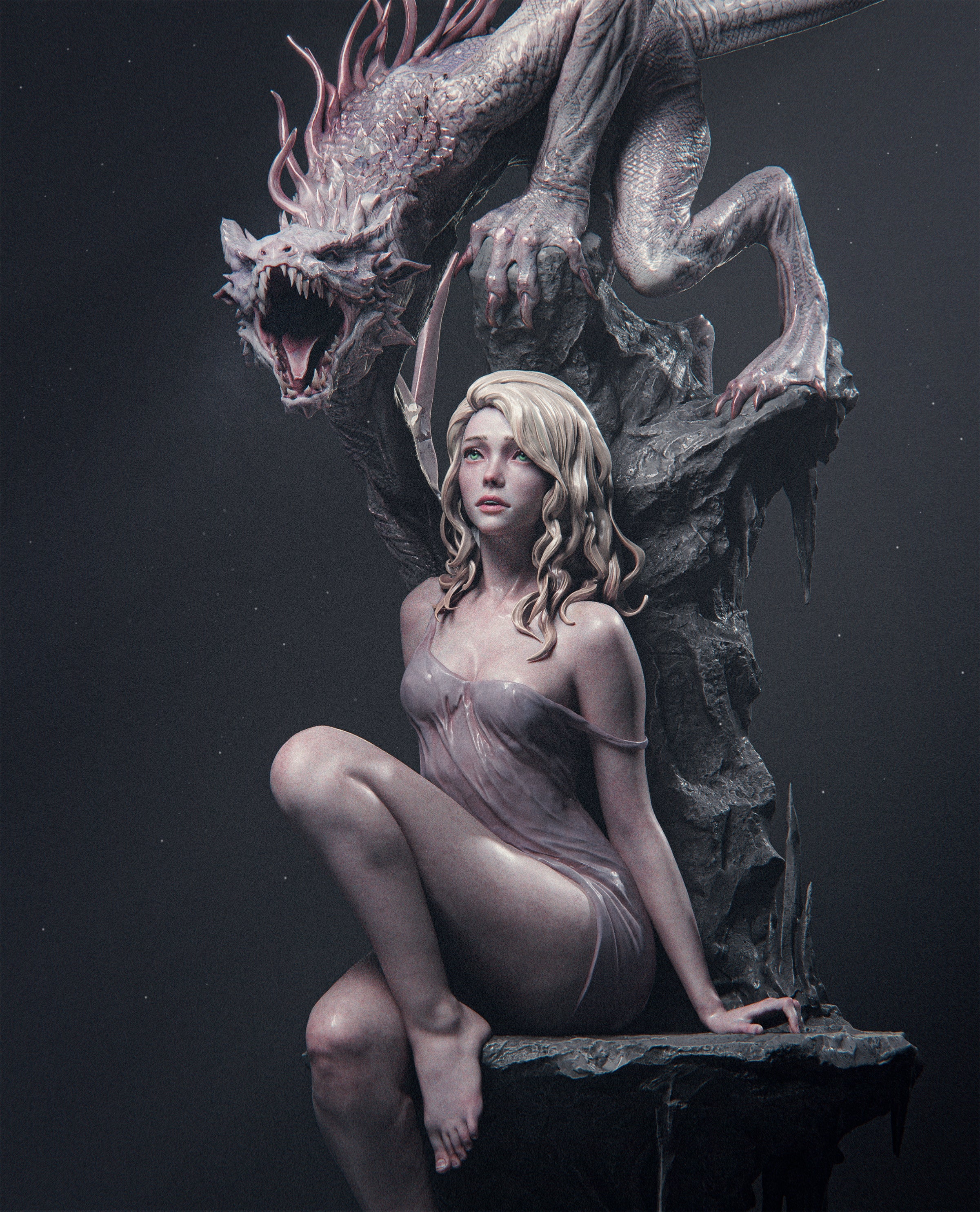 Dragon Queen Fantasy Statue