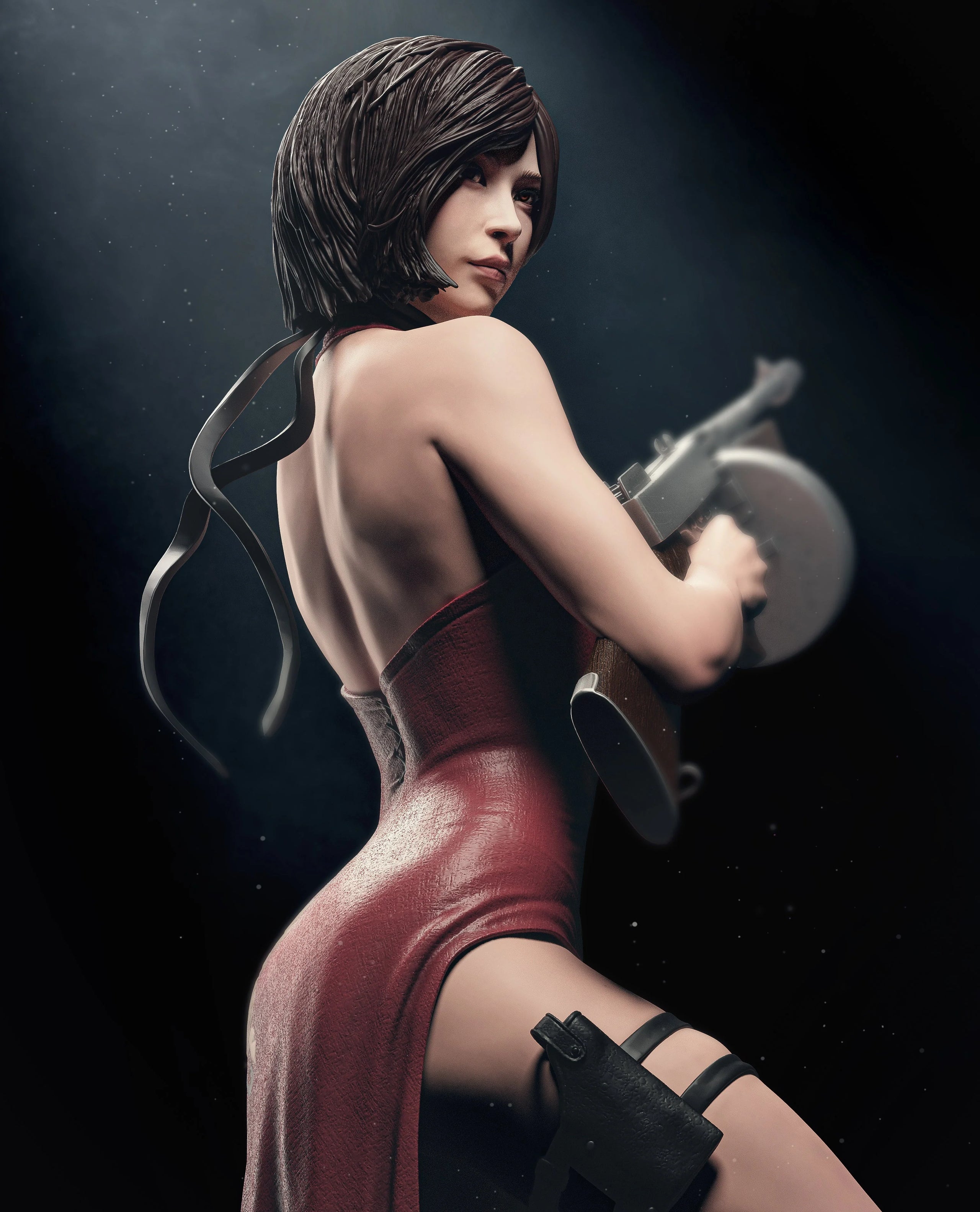 The Scarlet Spy Statue