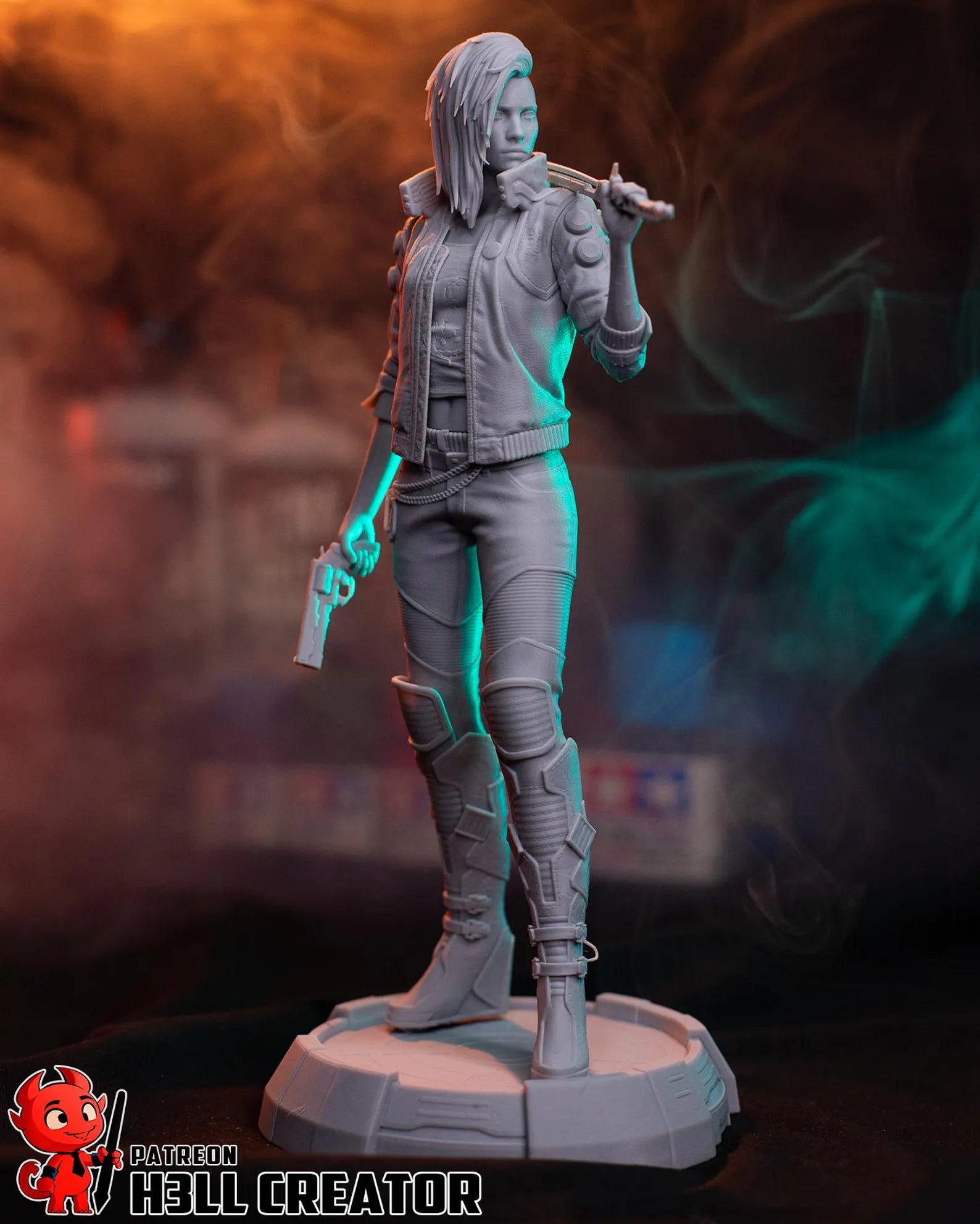 V Night City Statue