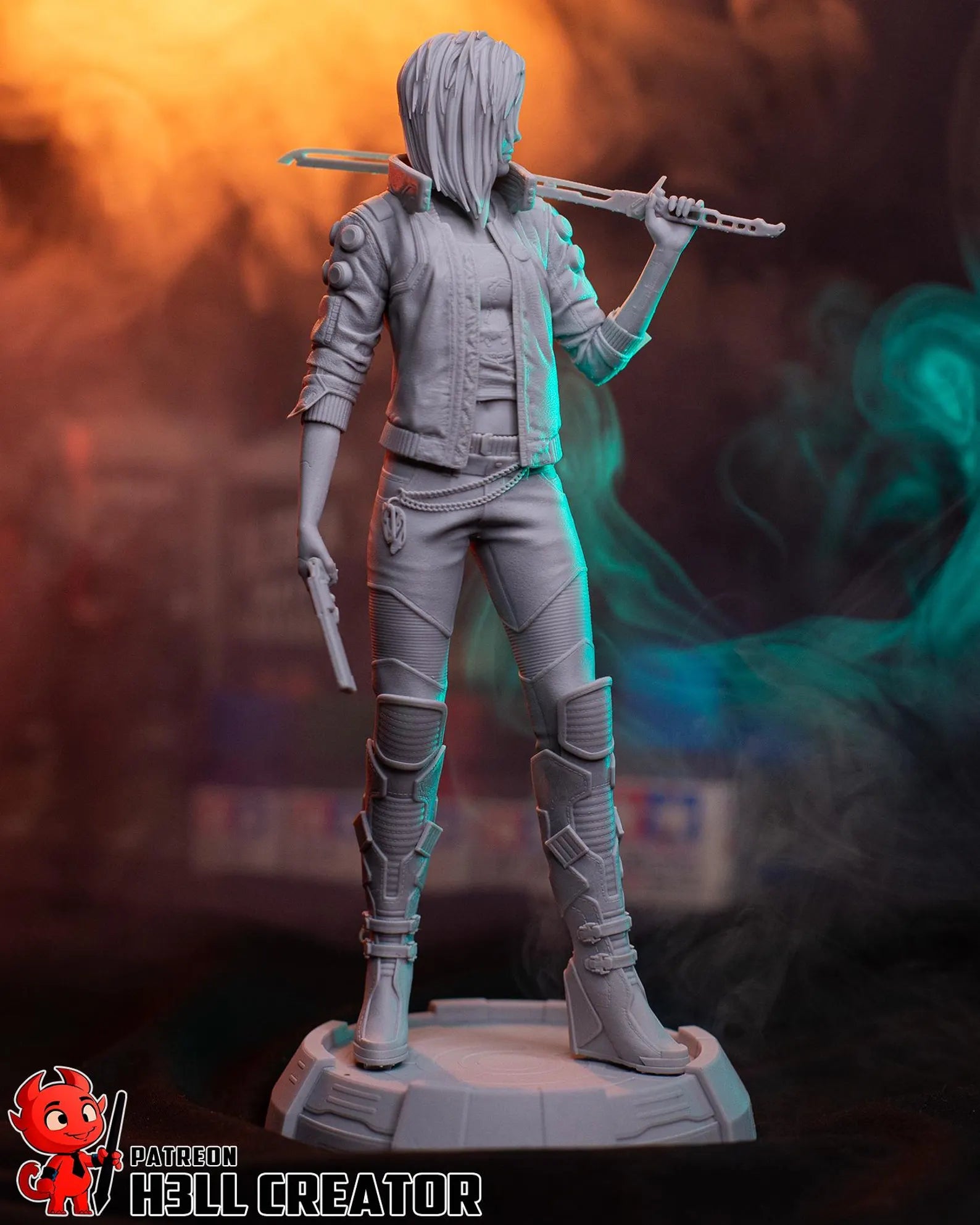 V Night City Statue
