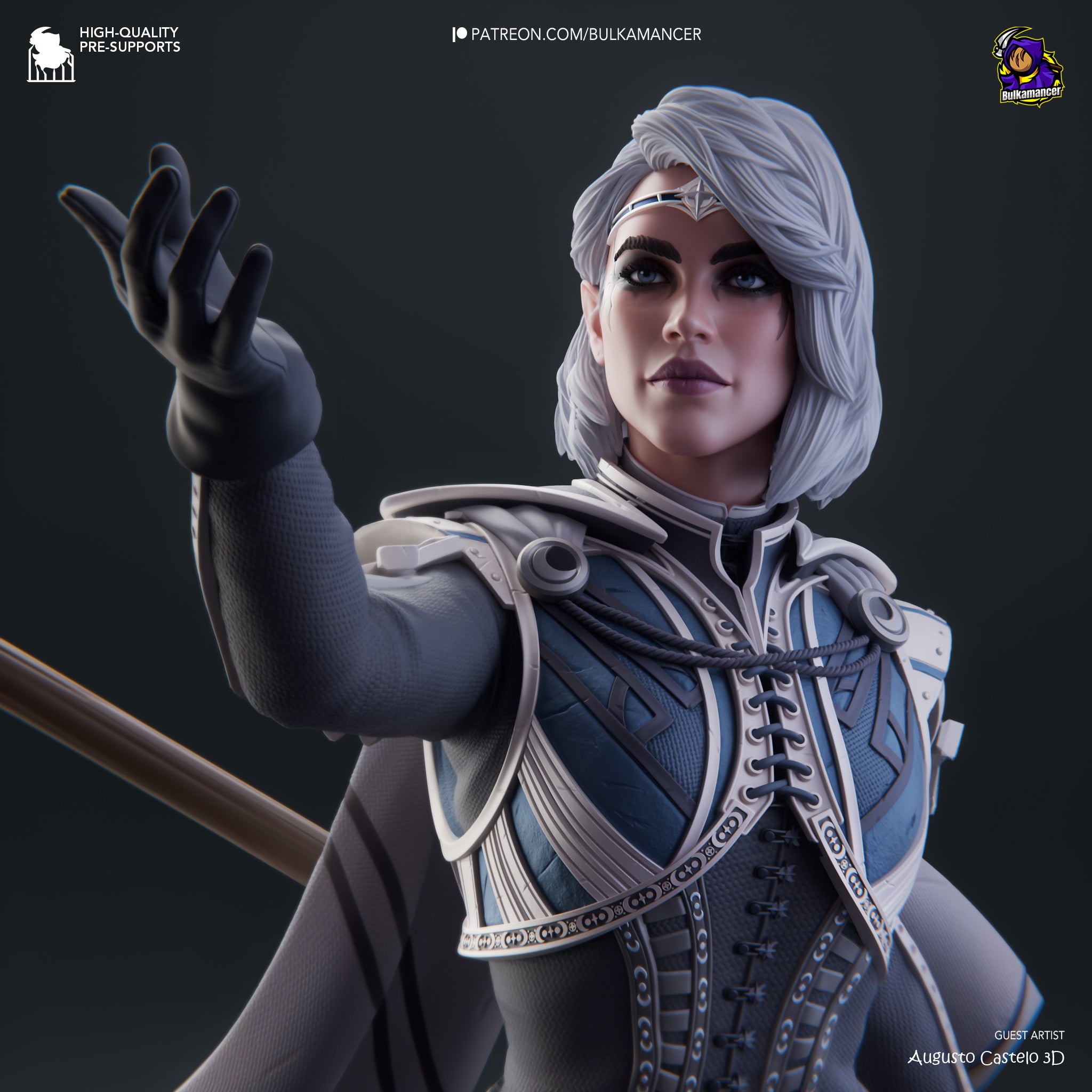 Moonlit Cleric Statue