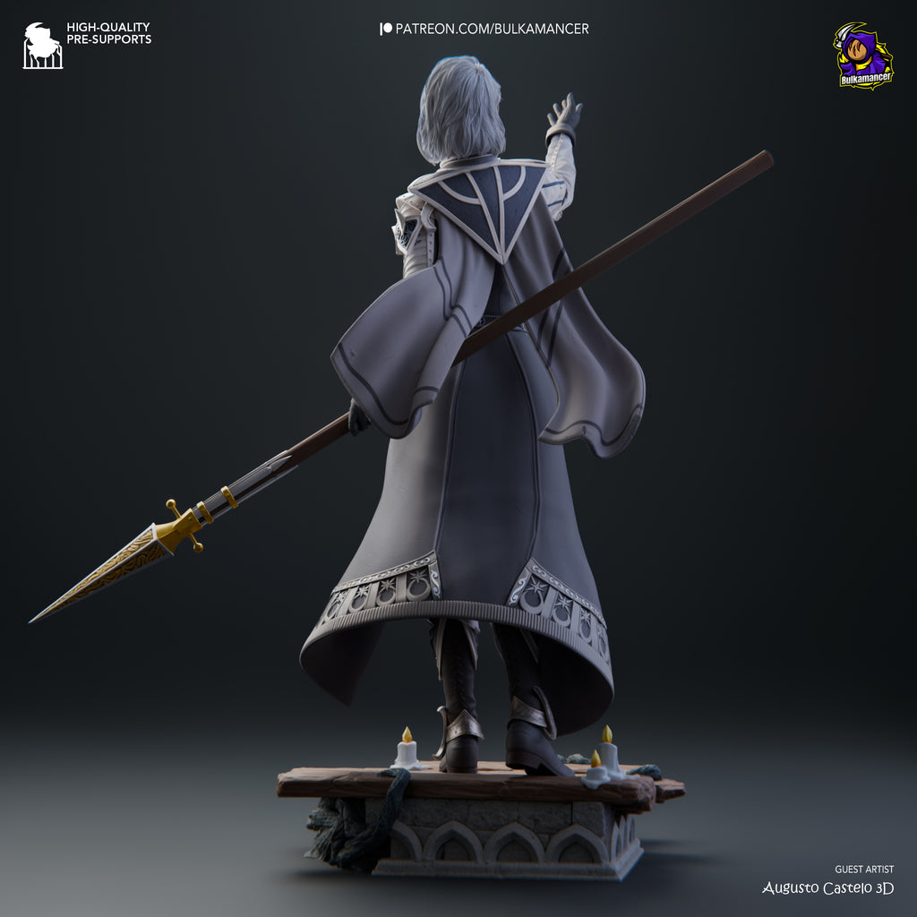 Moonlit Cleric Statue