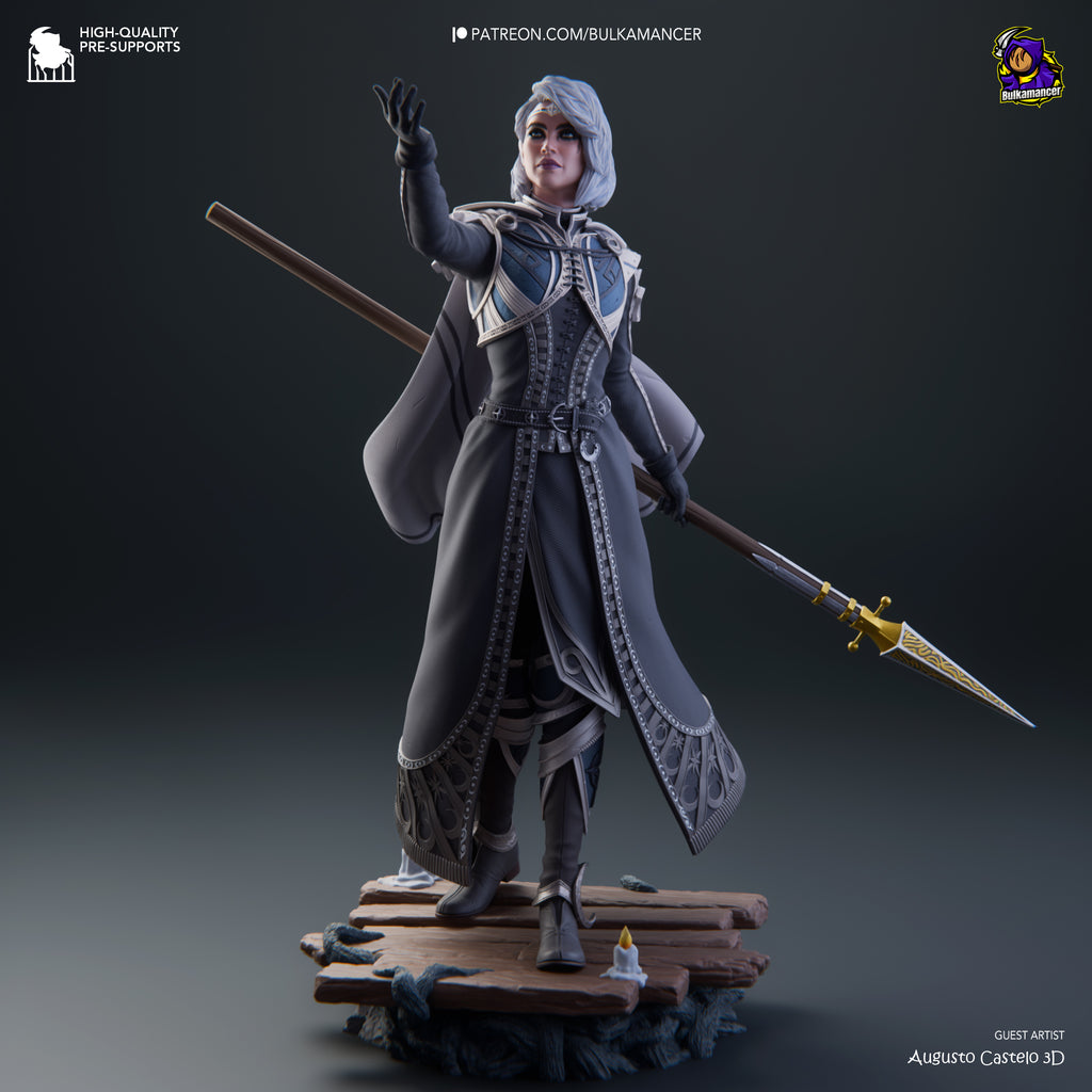 Moonlit Cleric Statue