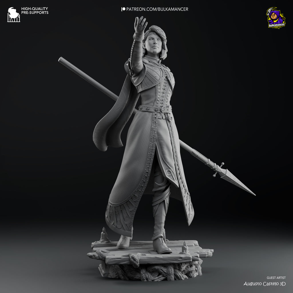Moonlit Cleric Statue