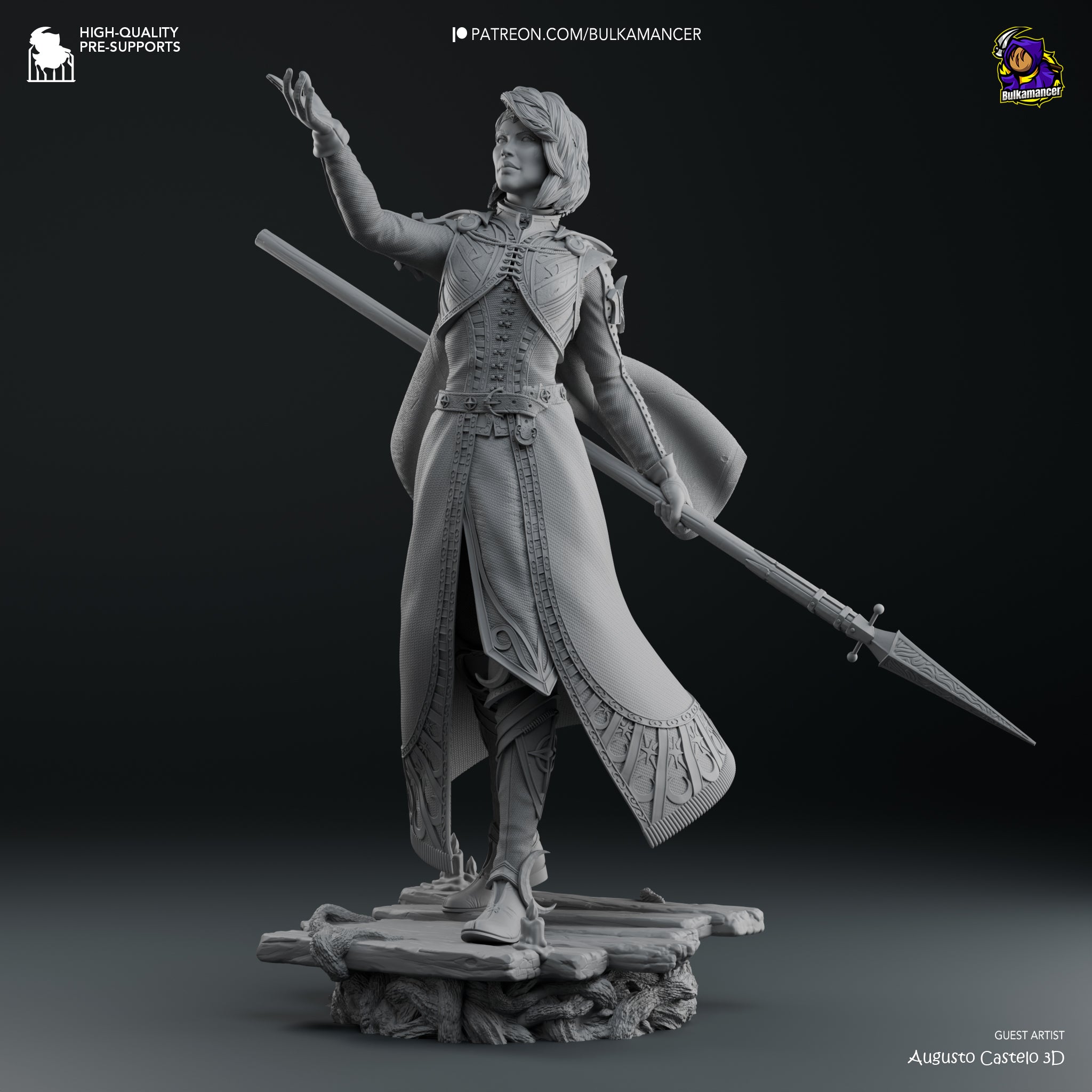 Moonlit Cleric Statue