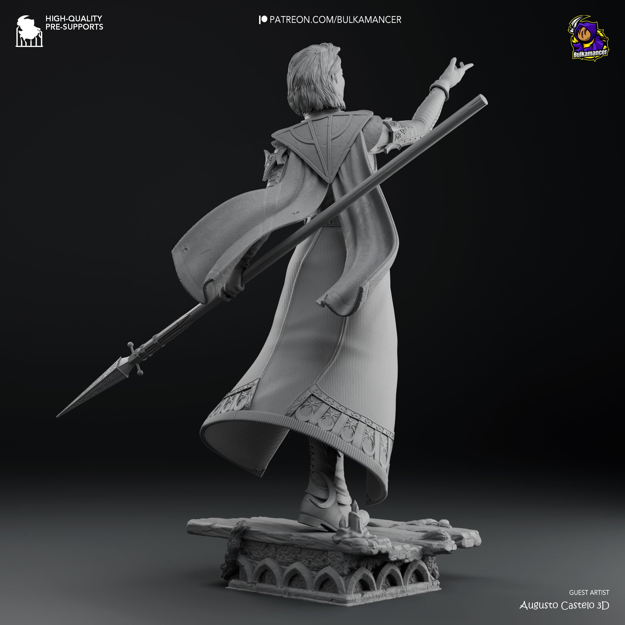 Moonlit Cleric Statue