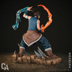 Elemental Warrior Heroine Statue