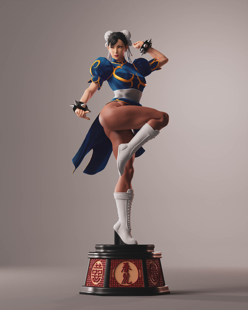 Classic Fighter Girl Statue