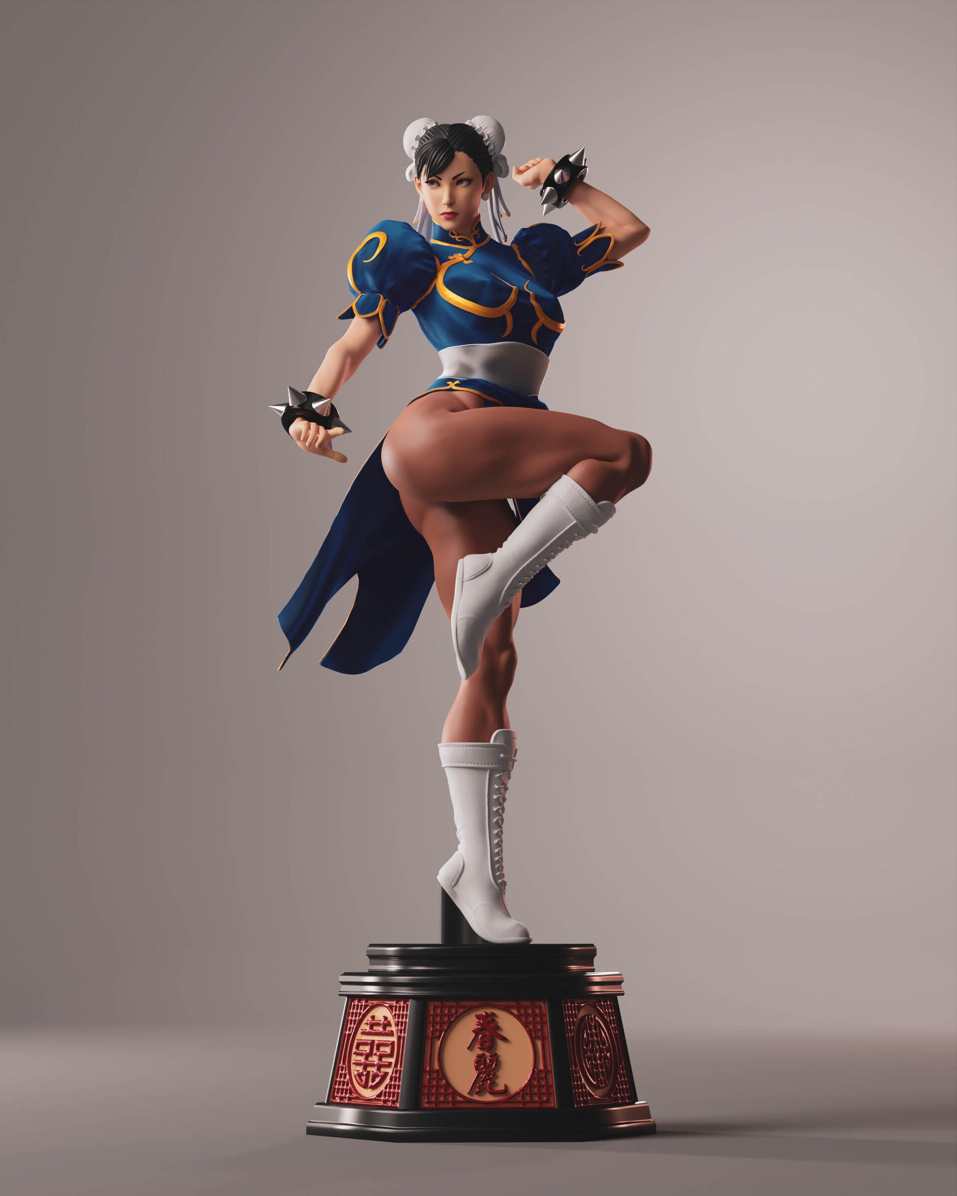 Classic Fighter Girl Statue