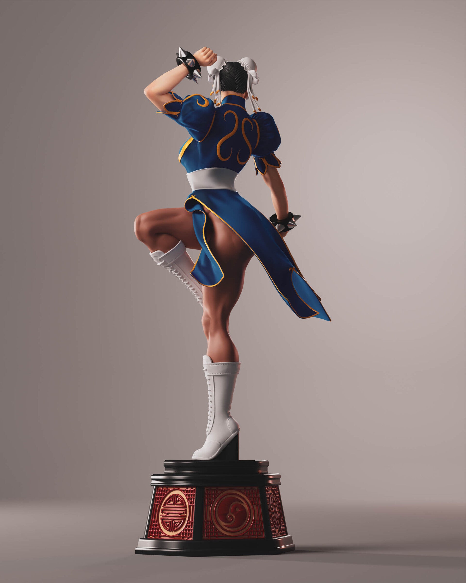 Classic Fighter Girl Statue