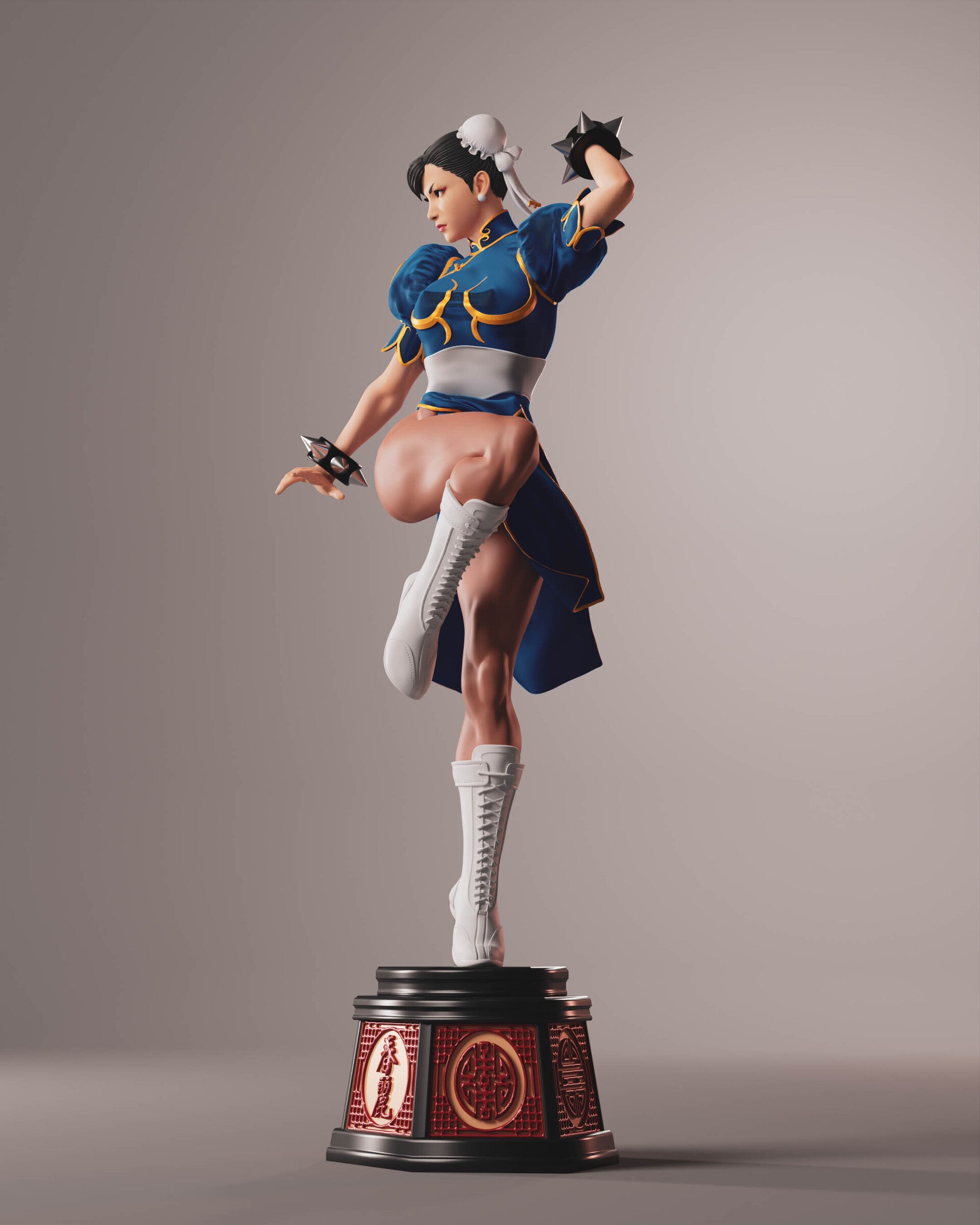 Classic Fighter Girl Statue