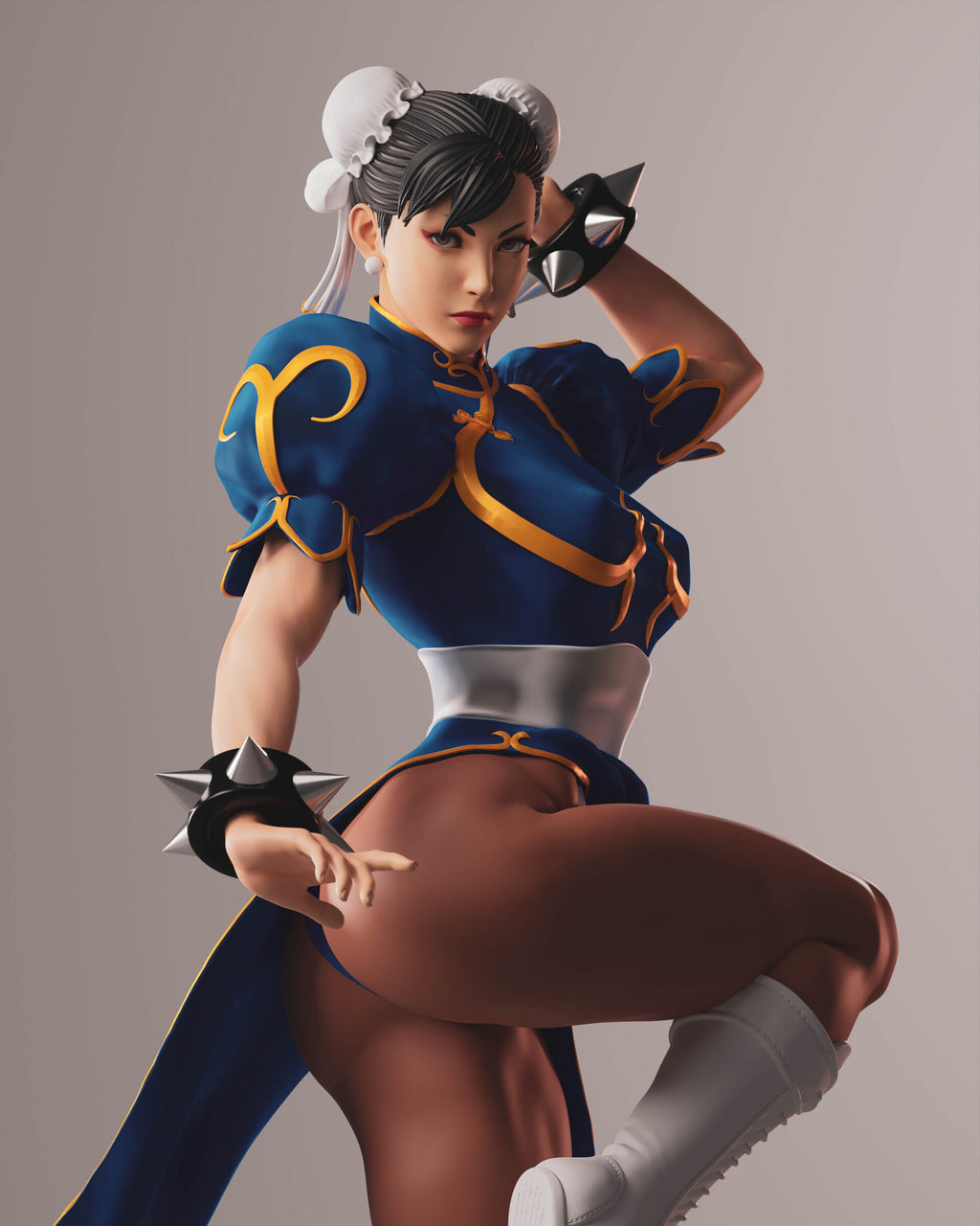 Classic Fighter Girl Statue
