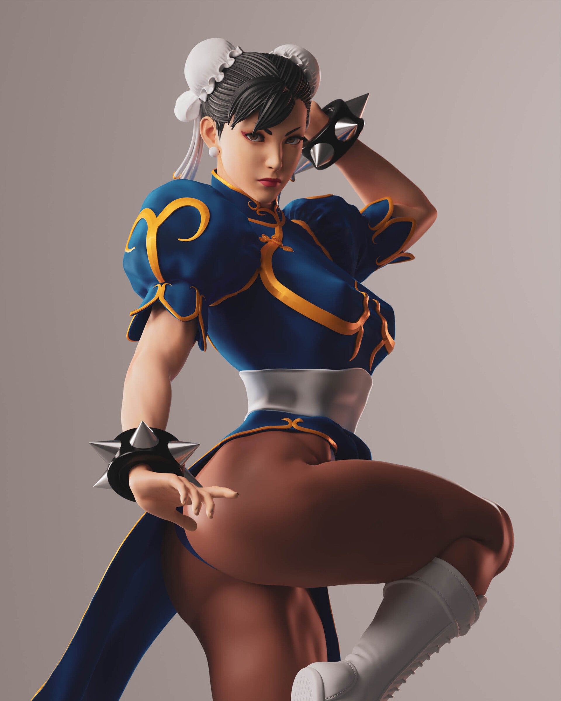 Classic Fighter Girl Statue