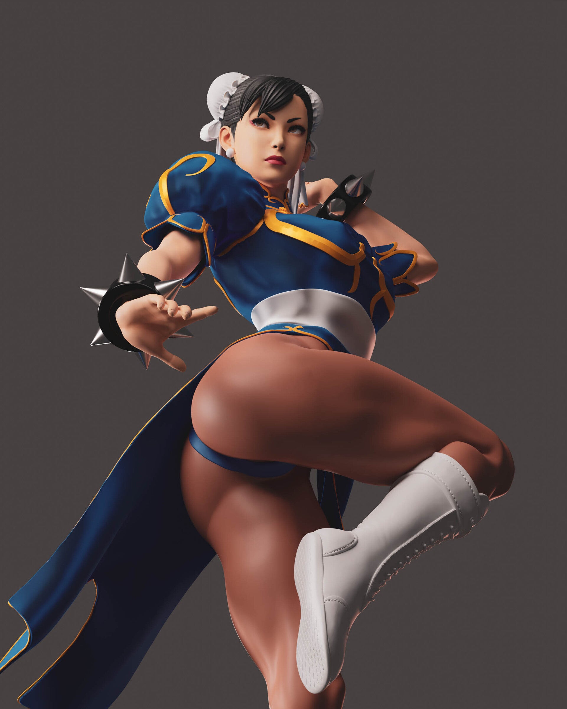 Classic Fighter Girl Statue