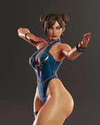 Blue Lotus Fighter Statue
