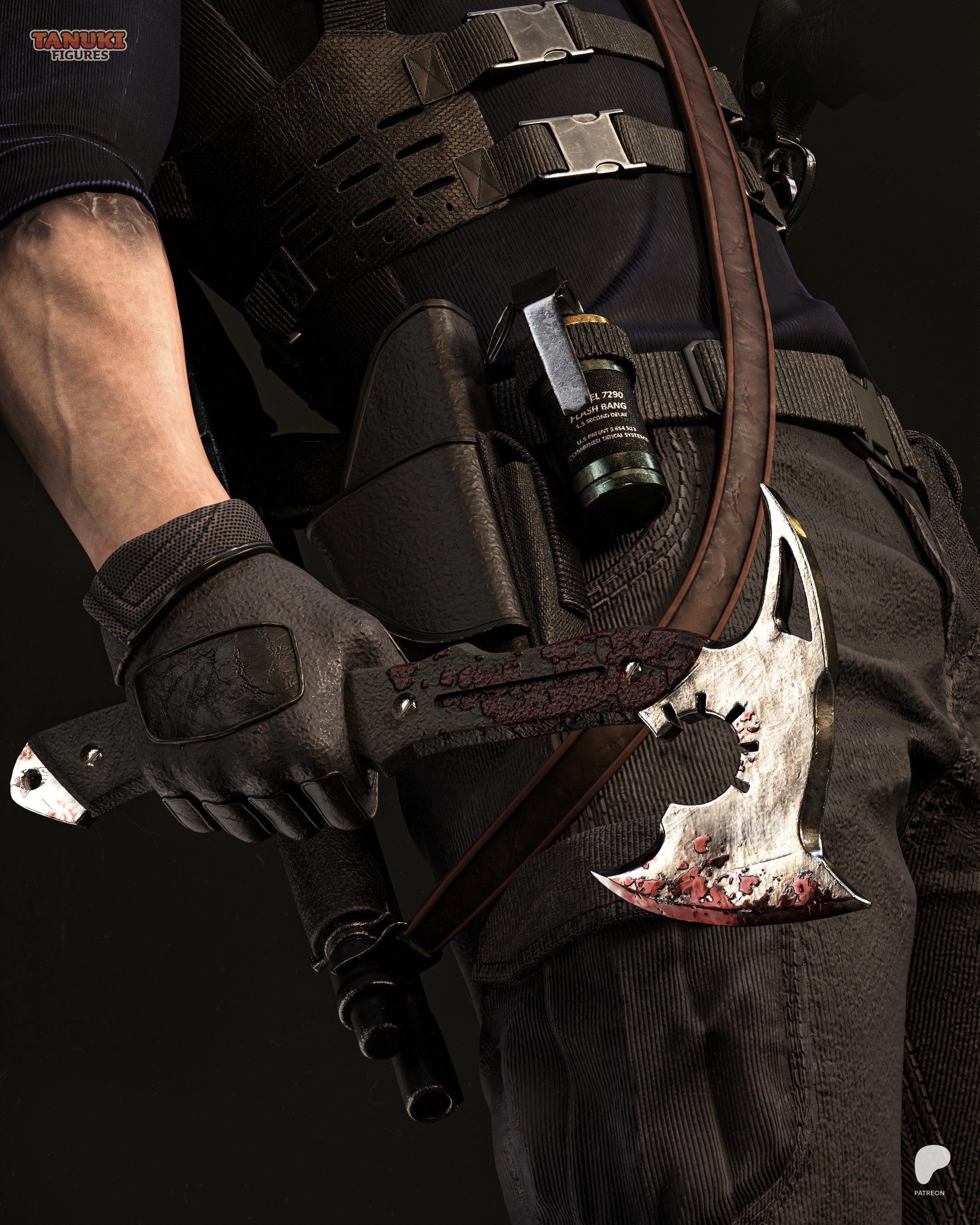Tactical Horror Survivor Statue