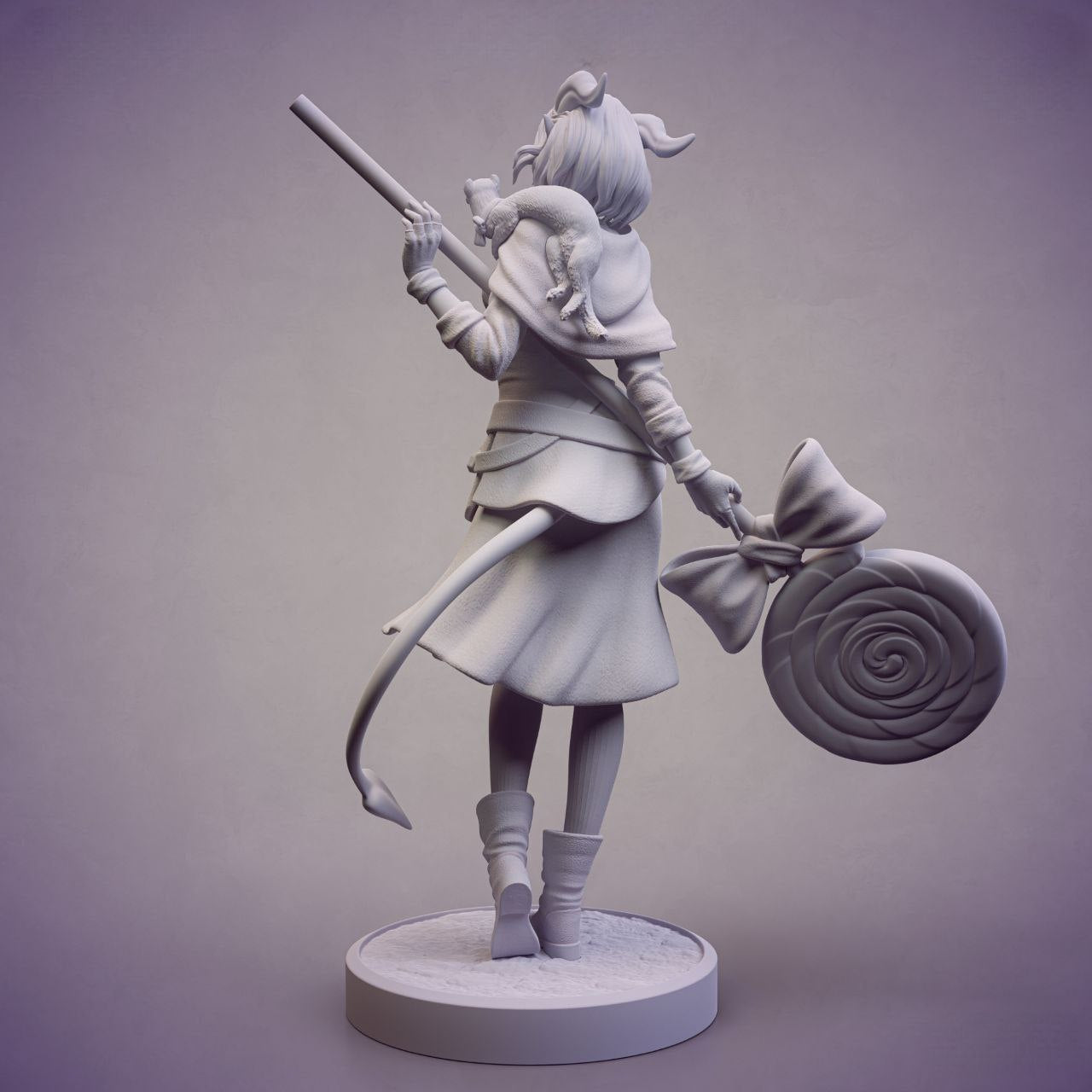 Tiefling Cleric Statue