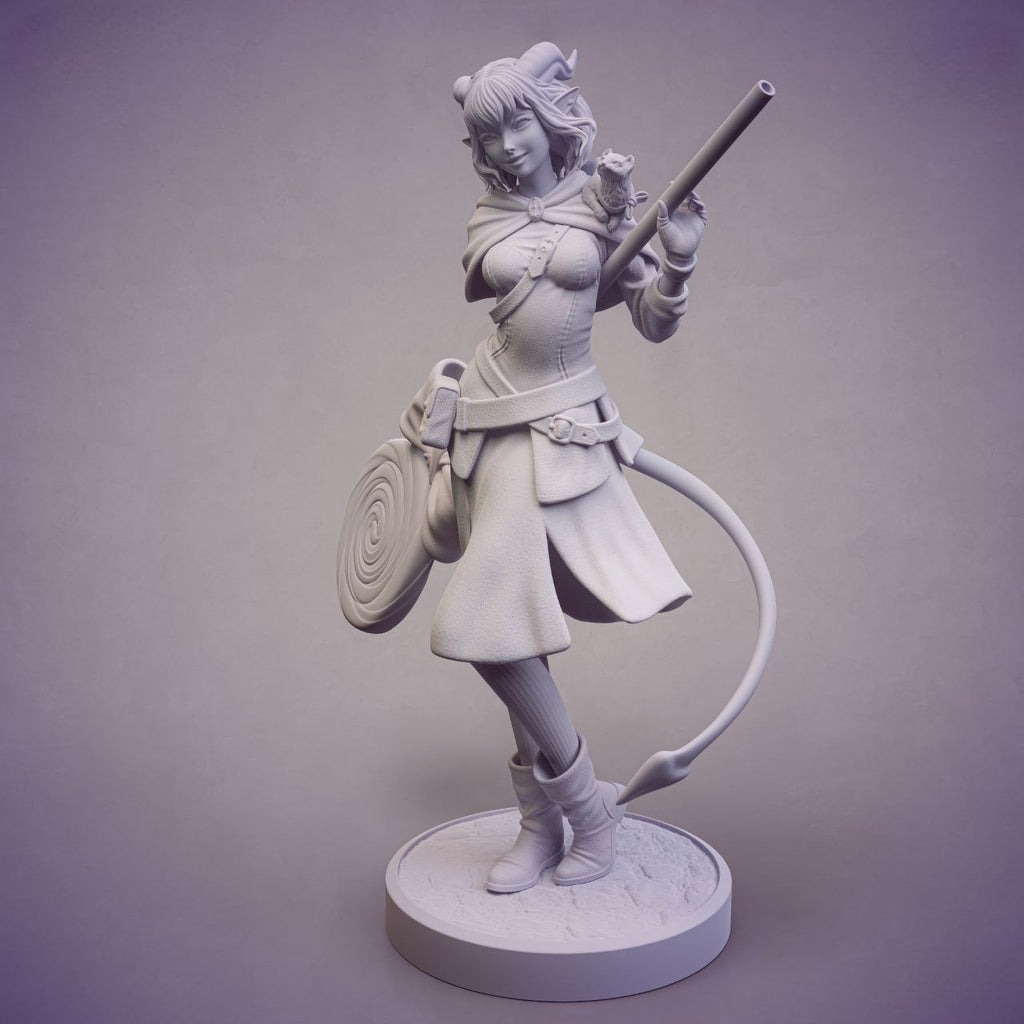 Tiefling Cleric Statue