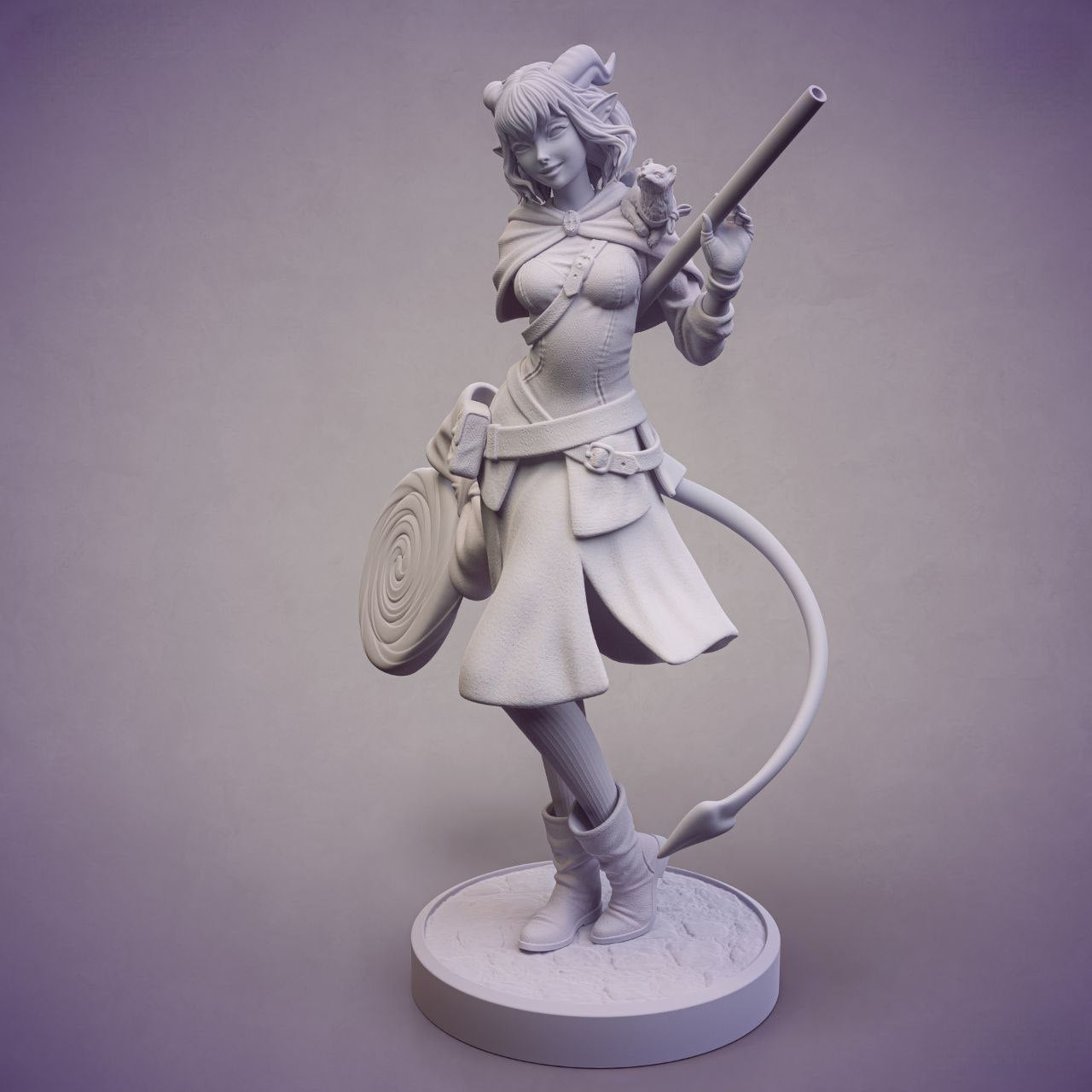 Tiefling Cleric Statue
