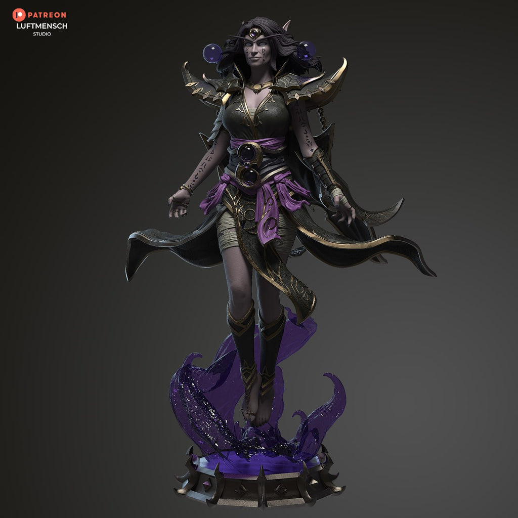 Whispering Void Priestess Statue