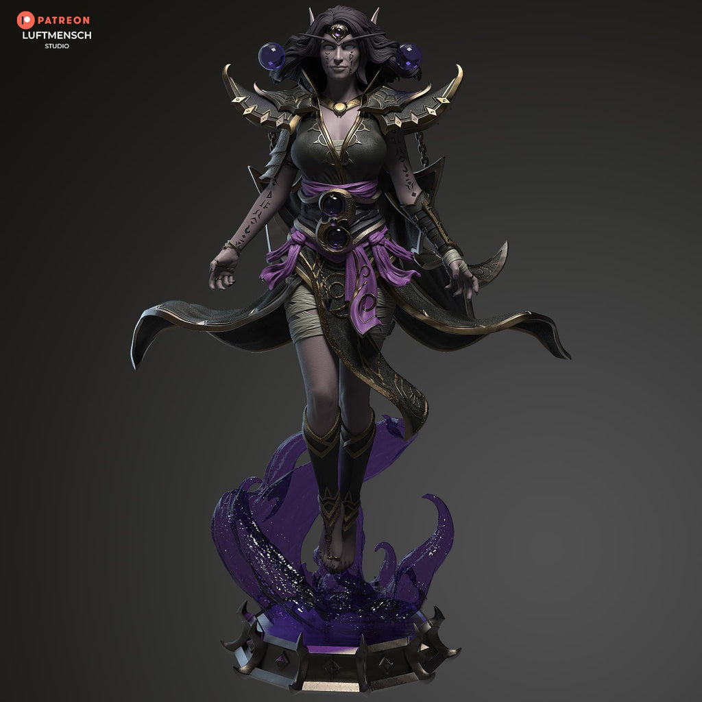 Whispering Void Priestess Statue