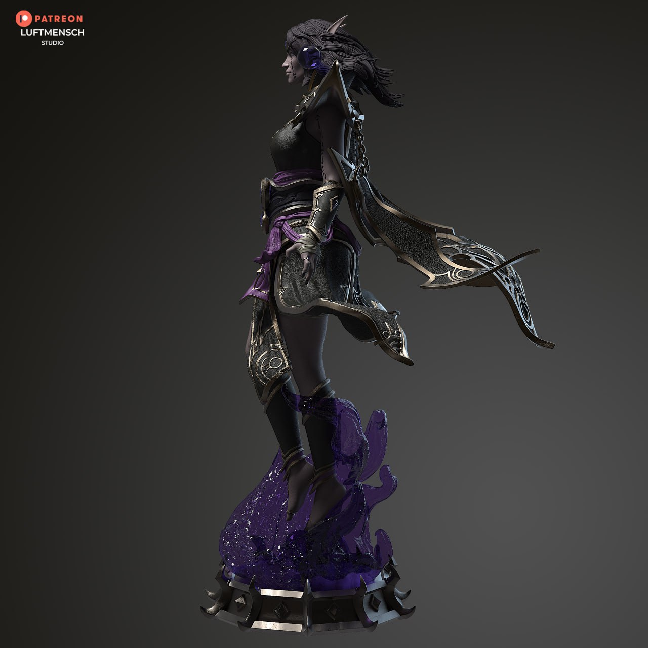 Whispering Void Priestess Statue