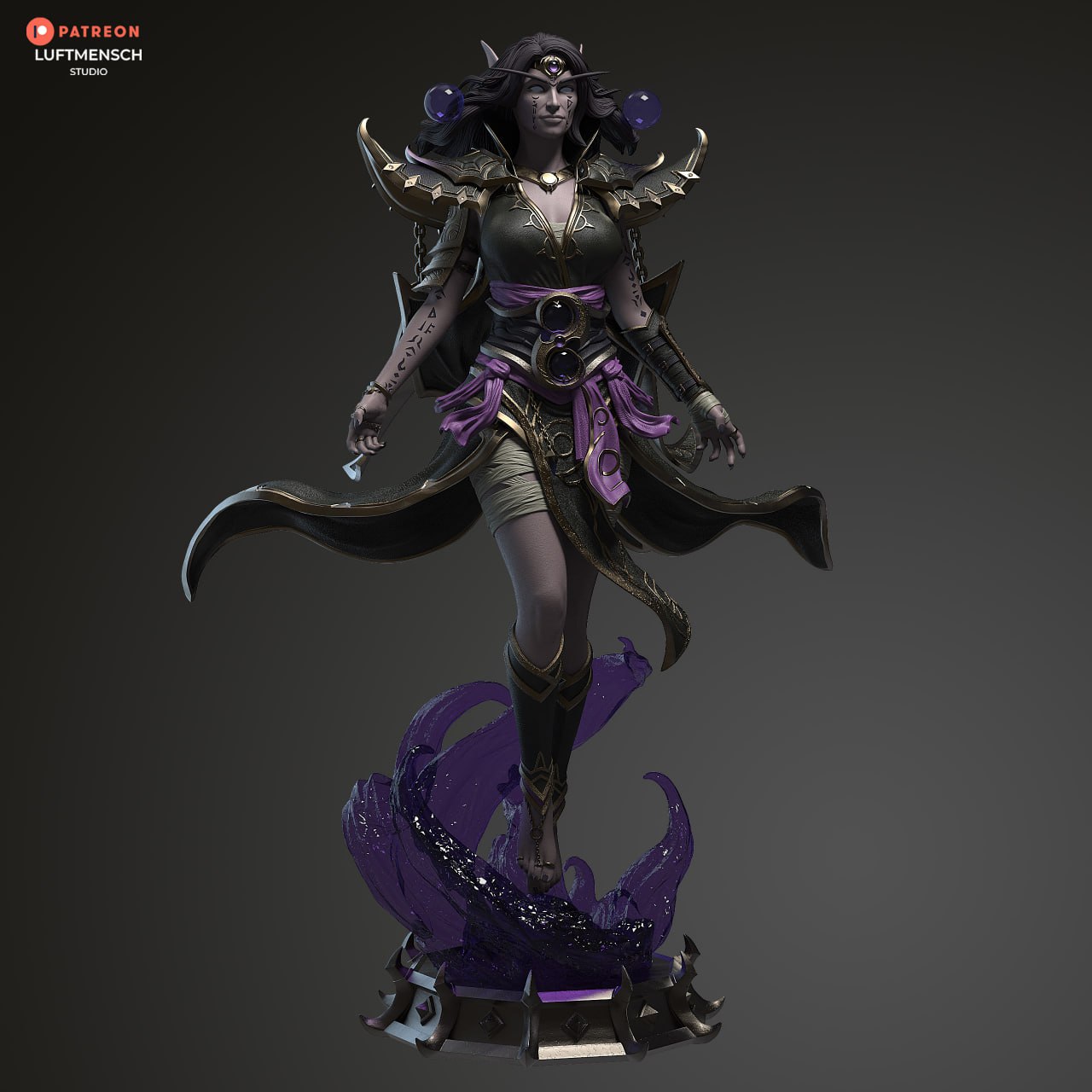 Whispering Void Priestess Statue