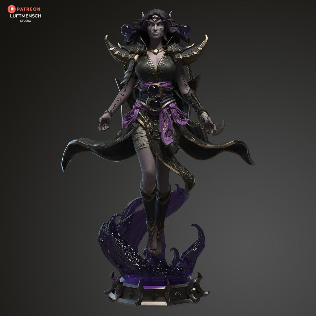 Whispering Void Priestess Statue