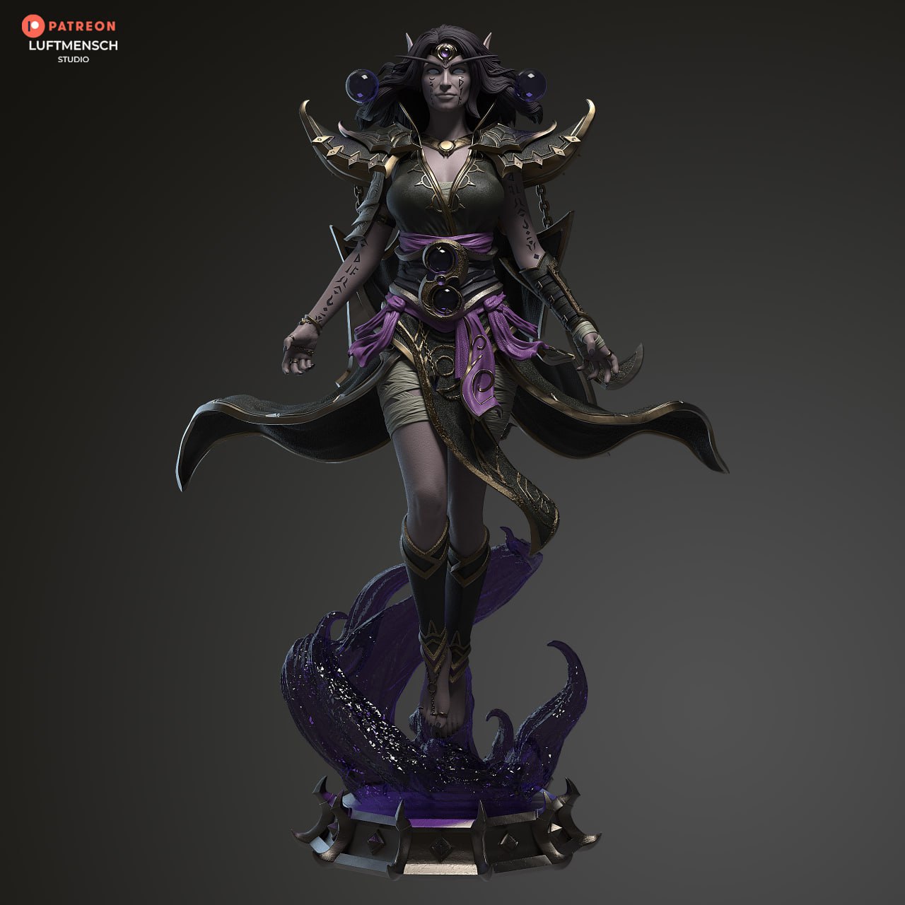 Whispering Void Priestess Statue