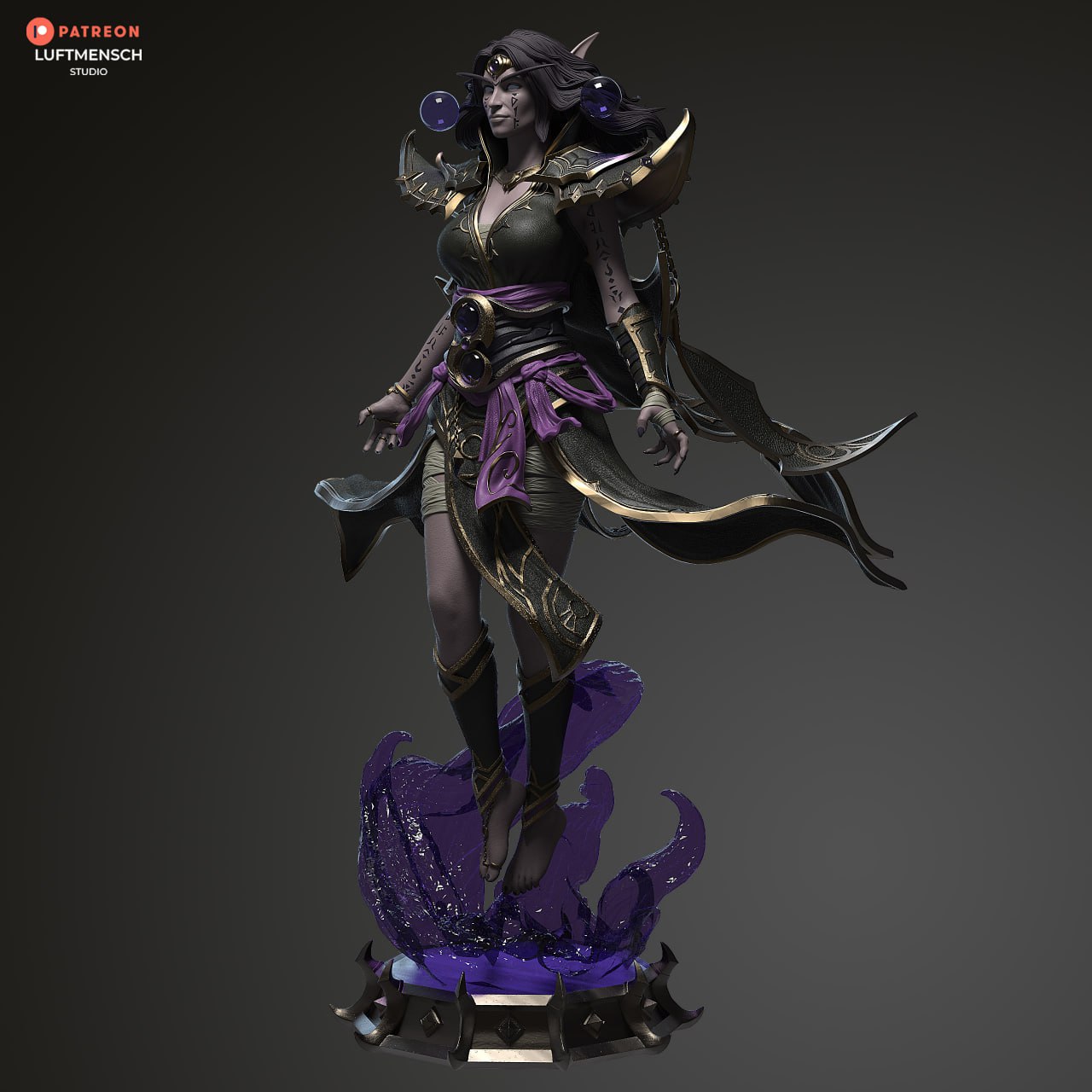 Whispering Void Priestess Statue