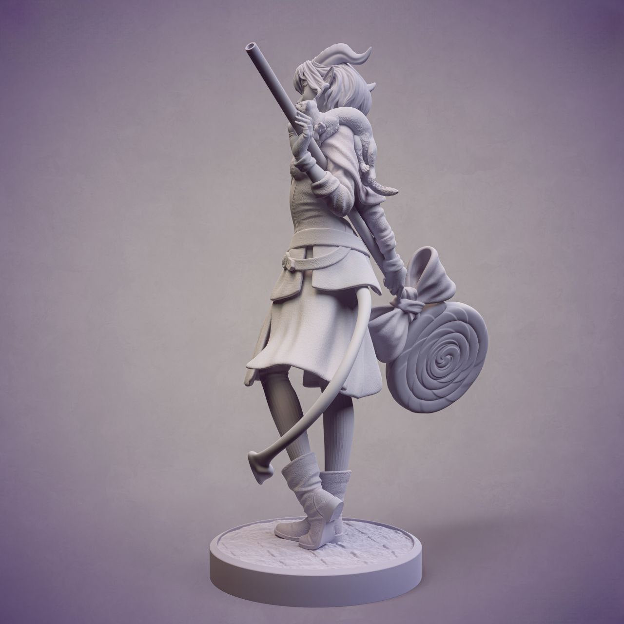 Tiefling Cleric Statue